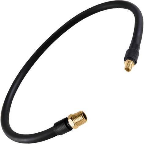 Tuyau d'extension pour pompe à pneus de voiture, vélo et moto - Accessoire de gonflage (10-60 cm) (1/5)