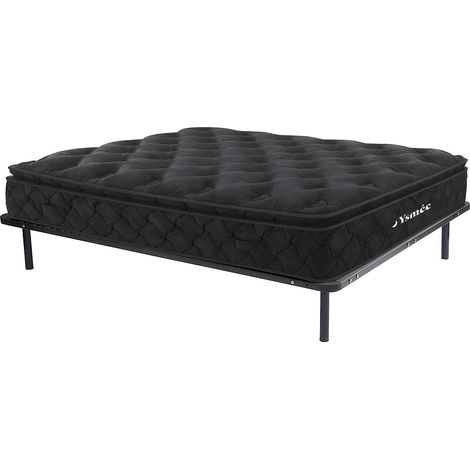 Set Rete con doghe + Materasso a molle insacchettate BLACK DREAM di YSMÉE - 140 x 190 cm (1/5)