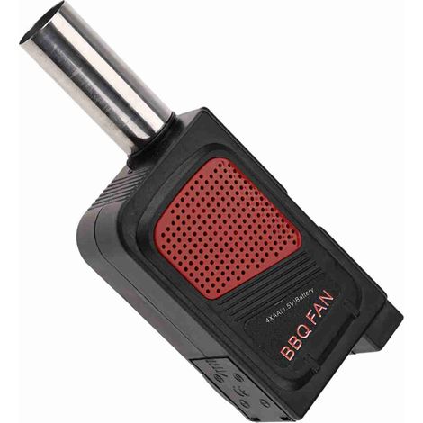 Ventilador eléctrico portátil para parrillas de camping y barbacoas con pulverizador de aceite, ayudante de cocina [ventilador para parrilla] + Sin marca + Modelo estándar + Aluminio negro y pulveriza (1/5)