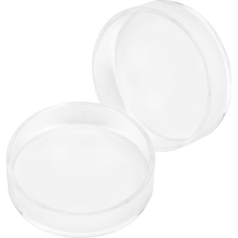 Lot de 2 mangeoires rondes en acrylique pour crevettes d'aquarium et tortues de compagnie. (1/5)