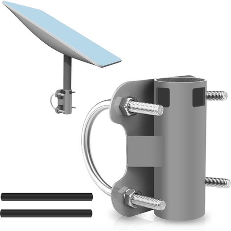 Support de tube de mât d'antenne Starlink – Acier inoxydable – Dimensions réglables 30 à 50 mm – Installation sur balustrades et parapets (1/5)