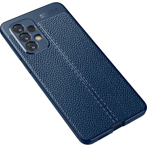 CUSTODIA COVER PER SAMSUNG GALAXY A73 5G IN SILICONE BLU NAVY ECOPELLE (1/4)