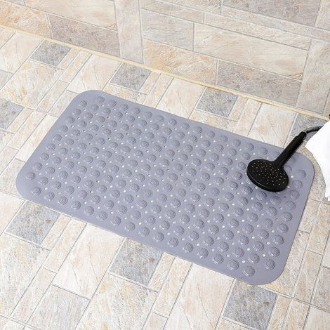 Tapis De Sécurité Pour Baignoire - Anti-dérapant Avec Ventouses - Lavable En Machine - Trous D'évacuation - Taille Grande (1/5)
