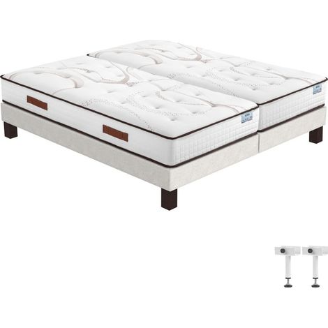 Matelas Repere + sommier SR15 - 2x90x190 - Ressorts - Hauteur 26 cm - Soutien ferme (1/5)
