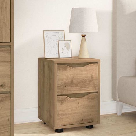 vidaXL Comodino Rovere artigianale 30,5 x 30 x 43 cm Legno (1/5)