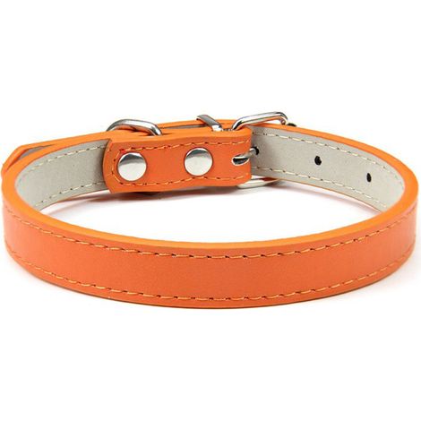 Collier Pour Chien - Cuir Véritable - Réglable Pour Chiots Petits Moyens Et Grands Chiens - Fermoir Métallique Robuste - 1 Pièce (1/5)
