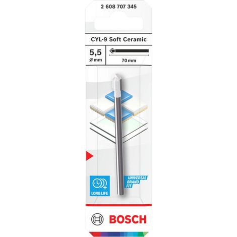 Bosch Ceramic Bohrer CYL-9 Soft, 5,5 x 70 mm