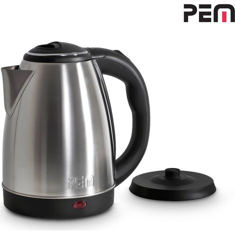 Bouilloire en inox - 1500W Capacité 1.8L avec système anti-surchauffe - PEM KT-161