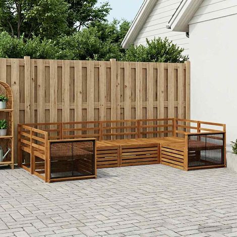 vidaXL Outdoor Sofa Set 6 pcs Natural Solid Acacia Wood (1/5)