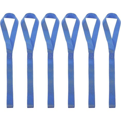 Set mit 6 robusten Spanngurten zur Sicherung von Motorrädern und Rollern – 46 x 2,5 x 0,1 cm – Blau (1/4)