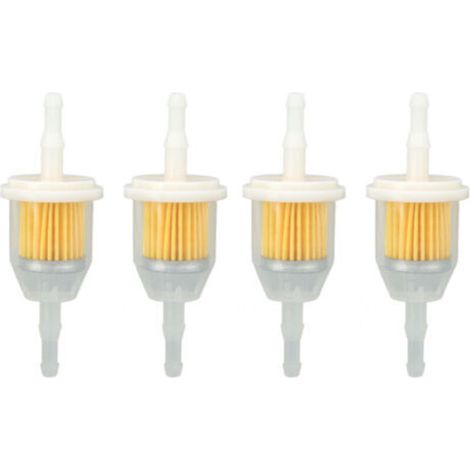 Aramox Lot de 4 Filtres à Carburant GY20709 pour Tondeuses à Gazon 1/4 et 5/16 Filtre à Carburant pour Tracteurs de Jardin Tondeuses à Gazon Zero Turns Chariots de.