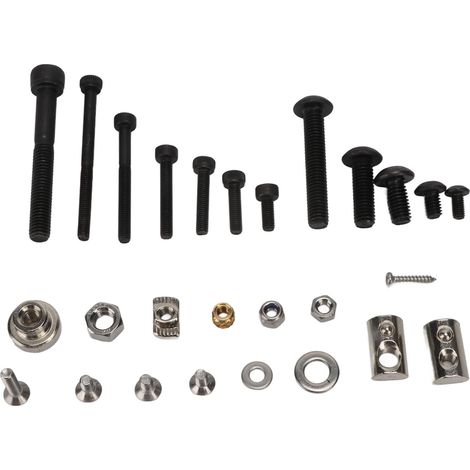 Kit de fixation pour imprimante 3D, assortiment de vis, écrous et rondelles pour montage de profilés, pièces détachées (1/5)