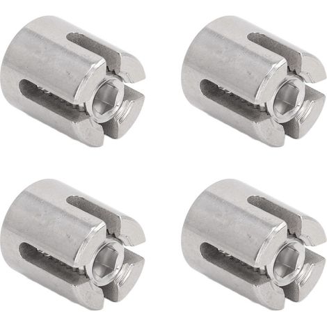 Lot de 10 pinces à câble inox 316 pour garde-corps, serre-câble croisé pour câble 3mm, accessoire de montage pour rampe en câble, kit main courante adapté jusqu’à 0,118 pouce, fixation robuste pour te (1/5)