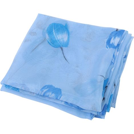 Voilage élégant bleu 1x2m pour fenêtre, balcon ou chambre. (1/5)