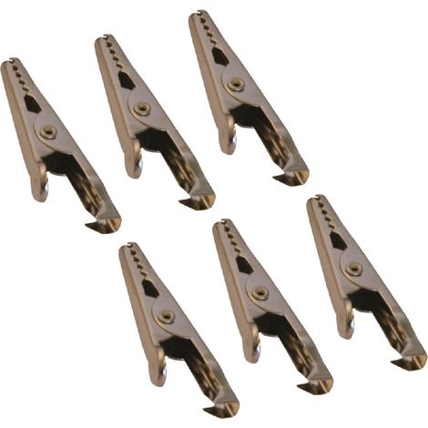 6 Pinces crocodile