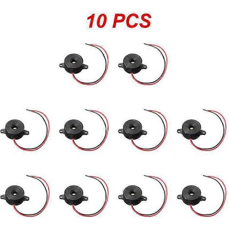 110PCS Zumbador electrónico piezoeléctrico de 3-24V con pitido de 95DB para coche, alarma sonora continua para accesorios de automóvil (1/5)