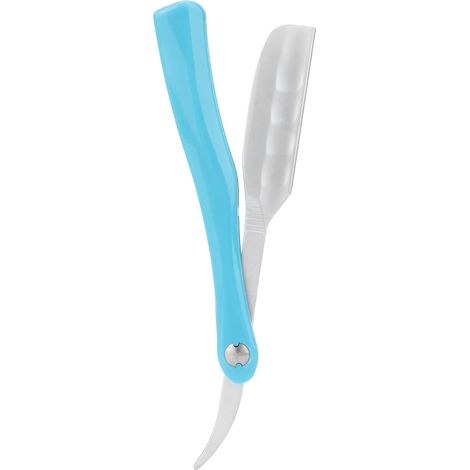 Porte-Lame de Rasoir Barbe Antidérapant, Accessoire de Rasage pour Poils du Visage (Bleu) (1/5)