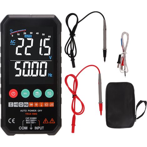 Multimètre numérique automatique intelligent anti-surchauffe, testeur de tension portable avec écran HD (1/5)