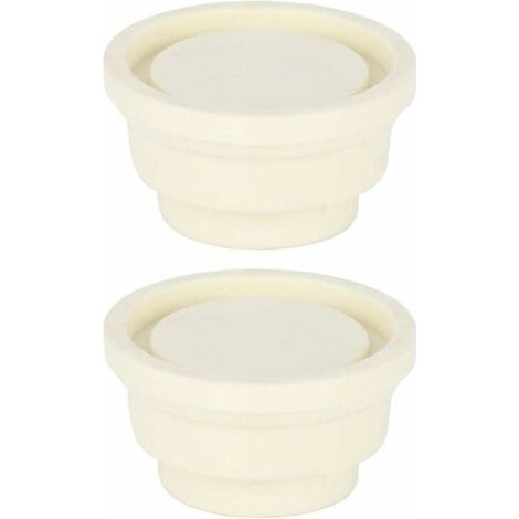 Tampon D'échelle De Piscine 2 Pièces Embouts D'échelle pour Piscine Creusée Ensemble De Pare-Chocs en Caoutchouc Blanc pour Échelles De Piscine, Pièces De Rechange Universelles