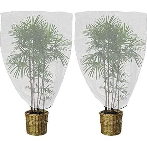 Filet pour arbres fruitiers, filet anti-insectes, lot de 2 filets de protection pour plantes avec cordon de serrage, filet de jardin (1 x 1,5 m / maille 0,8 mm) KLB (1/5)