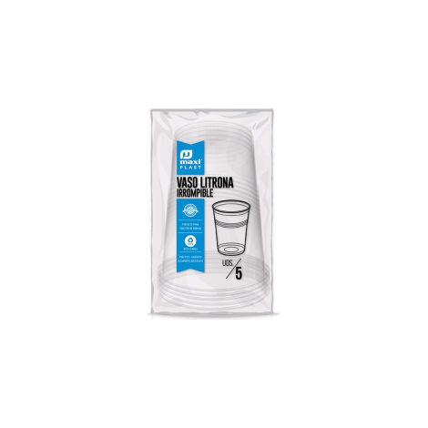 VASO DESECHABLE PP LITRONA TR B/5