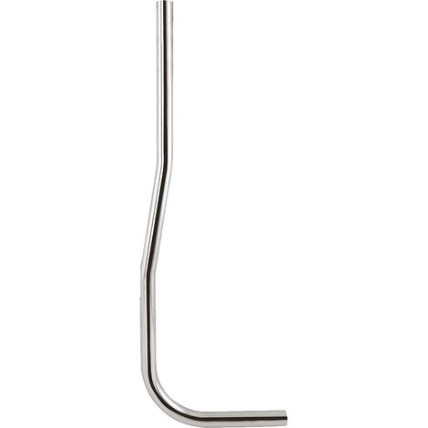 tecuro Spülrohr Ø 28 mm für WC-Druckspüler - Messing verchromt 600 x 200, 45 mm gekröpft (1/2)