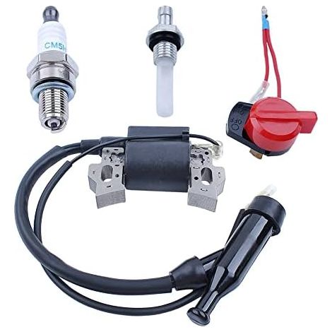 Bobine d'allumage avec interrupteur marche-arrêt – Kit de filtre à carburant – Compatible tondeuse Honda GX160 GX200 5.5HP 6.5HP - 36100-Ze1-015 (1/5)
