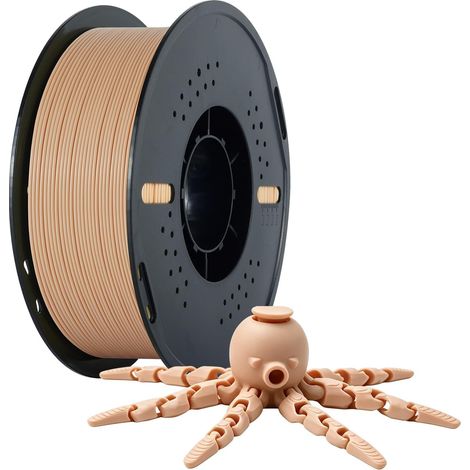 filament PLA 1,75 mm, bobine de 1 kg, tolérance ±0,02 mm, impression régulière et surface lisse, pour créations visuelles, pour modèles, créations DIY et prototypes, couleur chair (1/5)