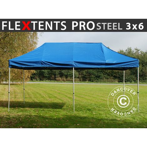 Pop up gazebo FleXtents PRO Steel 3x6 m Blue
