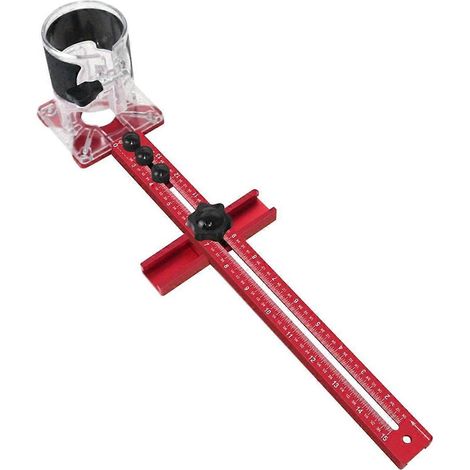 Gabarit de fraisage 4 en 1 pour rainures de défonceuse - Gabarit pour quincaillerie d'armoires en aluminium B-- (1/5)