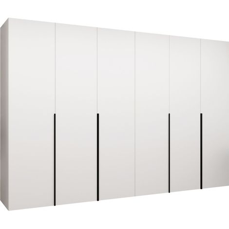 Armoire Hartford 539, Blanc, 202x300x52cm, Portes d'armoire: Avec des charnières, Nombre d'étagères: 0 (1/5)