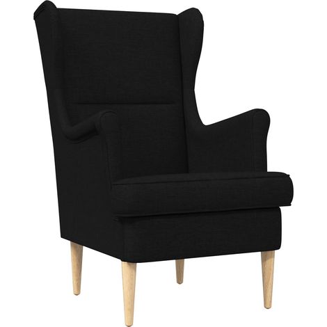 vidaXL Armchair Black Fabric