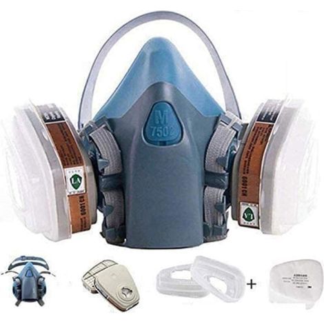 Cartouche Respiratoire 3M 6006, Protection contre Vapeurs Organiques, Gaz Acides et Ammoniac (1/4)