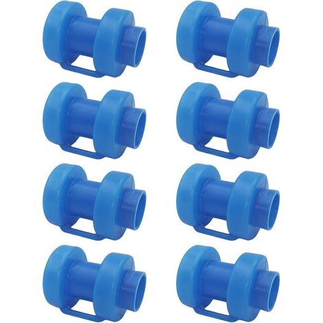 8 embouts trampoline, protection barres filet, capuchons poteaux 25 mm, sécurité pour trampolines extérieurs