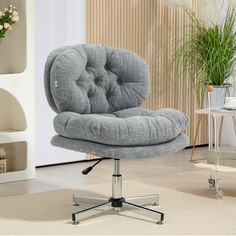 Sedia da ufficio ergonomica girevole, reclinabile, altezza regolabile, grigio HAVRYA (1/5)