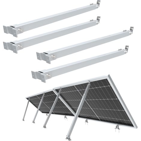 Nuasol – Support de module solaire surélevé pour toit plat – Aluminium AL6005-T5 – Installation rapide avec vis inox – Angle d'inclinaison 30-60°