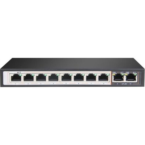 Extralink PERSES 8X - Switch Gigabit PoE a 10 porte (1/3)