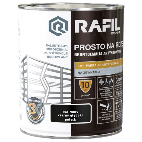 Rafil Prosto für Rostschwarz, tiefglänzend RAL 9005, 0,75 l (1/2)