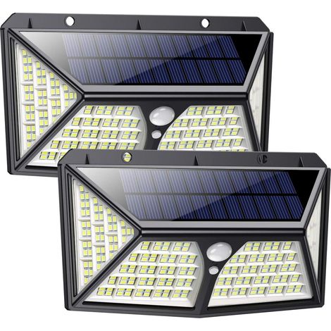 Lampe Solaire - 100 Led - Capteur Lumière Automatique - Étanche Ip65 - Pour Jardin Extérieur - Lot De 1 (1/5)