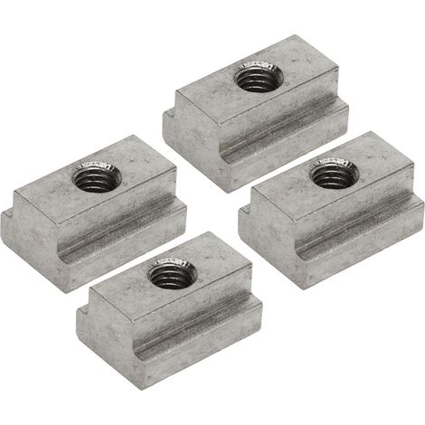 Kit de 4 jeux de vis écrous boulons tête hexagonale pour fixation rails de lit plateau T-nuts ancres anneaux en D camion SUV remorque (1/5)