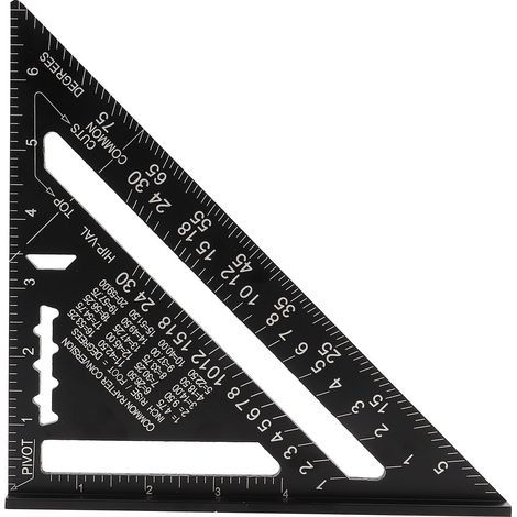 7-Zoll-Dachwinkelmesser aus schwarz oxidierter Aluminiumlegierung (metrisch/imperial) (1/5)