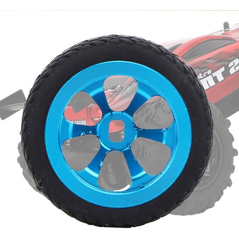 Jantes aluminium 4 pièces pour voiture RC WLtoys K989-53 1/28, couleur bleu (1/5)
