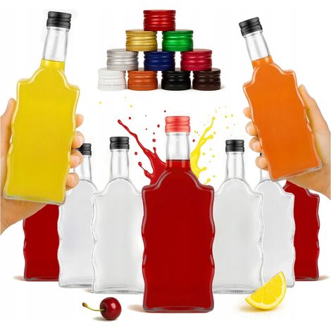 50 botellas de vidrio WARTA de 500 ml + tapa. Botellas de vidrio para licor casero. (1/5)
