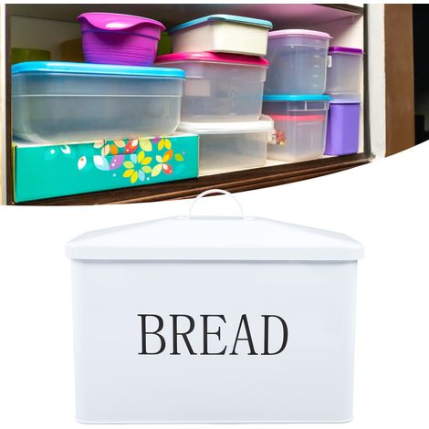 Boîte à pain compacte grande capacité, sans odeur, poignée portable et base antidérapante pour rangement alimentaire (1/5)