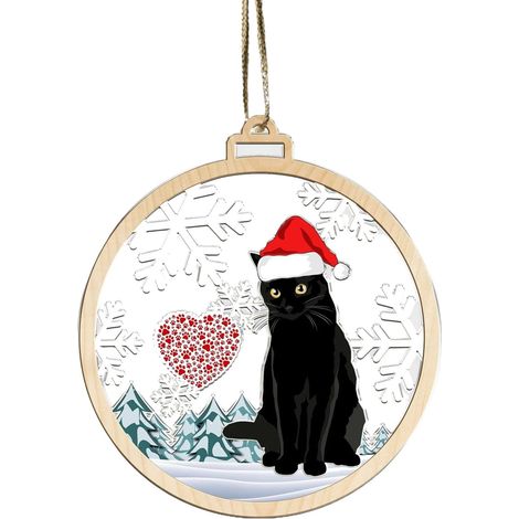 Pendentif De Noël En Acrylique - Décoration Murale Personnalisable Pour Fêtes - 1 Pièce (1/4)