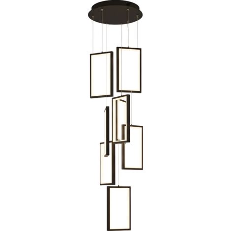 LÁMPARA COLGANTE DE TECHO TOOLIGHT LHJ089-7CP  BLACK WHITE