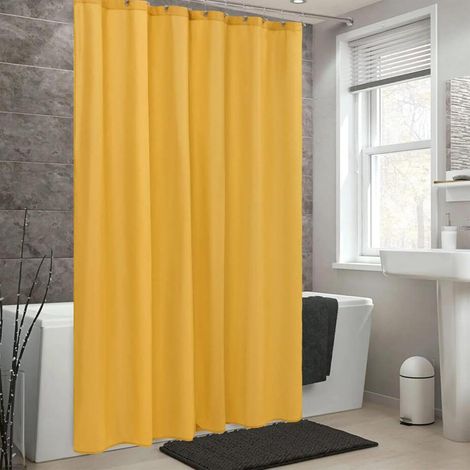 1 Rideau Douche, Tissu Polyester Imperméable, Anti Moisissure, 70x140cm, Pour Salle De Bain (1/5)