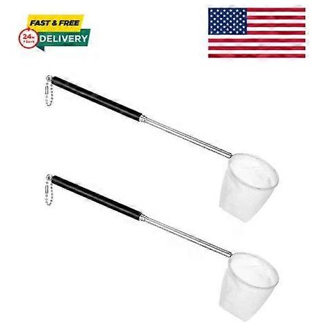 Lot de 2 épuisettes pour crevettes d'aquarium, petites épuisettes de 5 cm avec longs manches télescopiques, adaptées aux aquariums. (1/5)