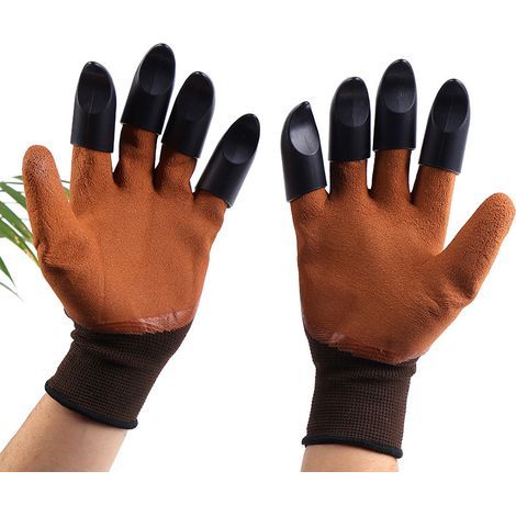 AIDUCHO Gants De Jardin Avec Griffes Imperméables Gants De Génie Jardinage Pour Creuser Une Plantation La Ferme Des Gants De Travail Avec 8 Griffes Pour Le Jardin (1/3)