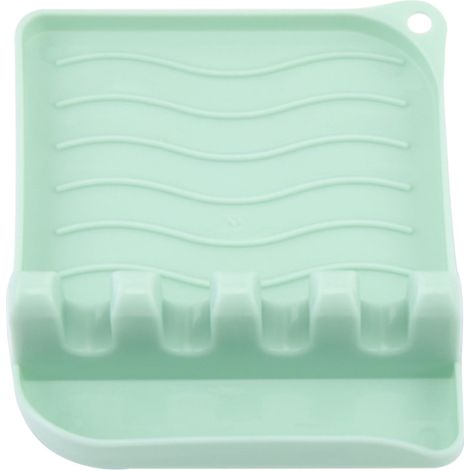 Spoon Mat - Pot Lid Bracket - Kitchen Drain Mat - Non Slip Silicone Edge - For Stovetop And Countertop Use - 1 Piece (1/3)